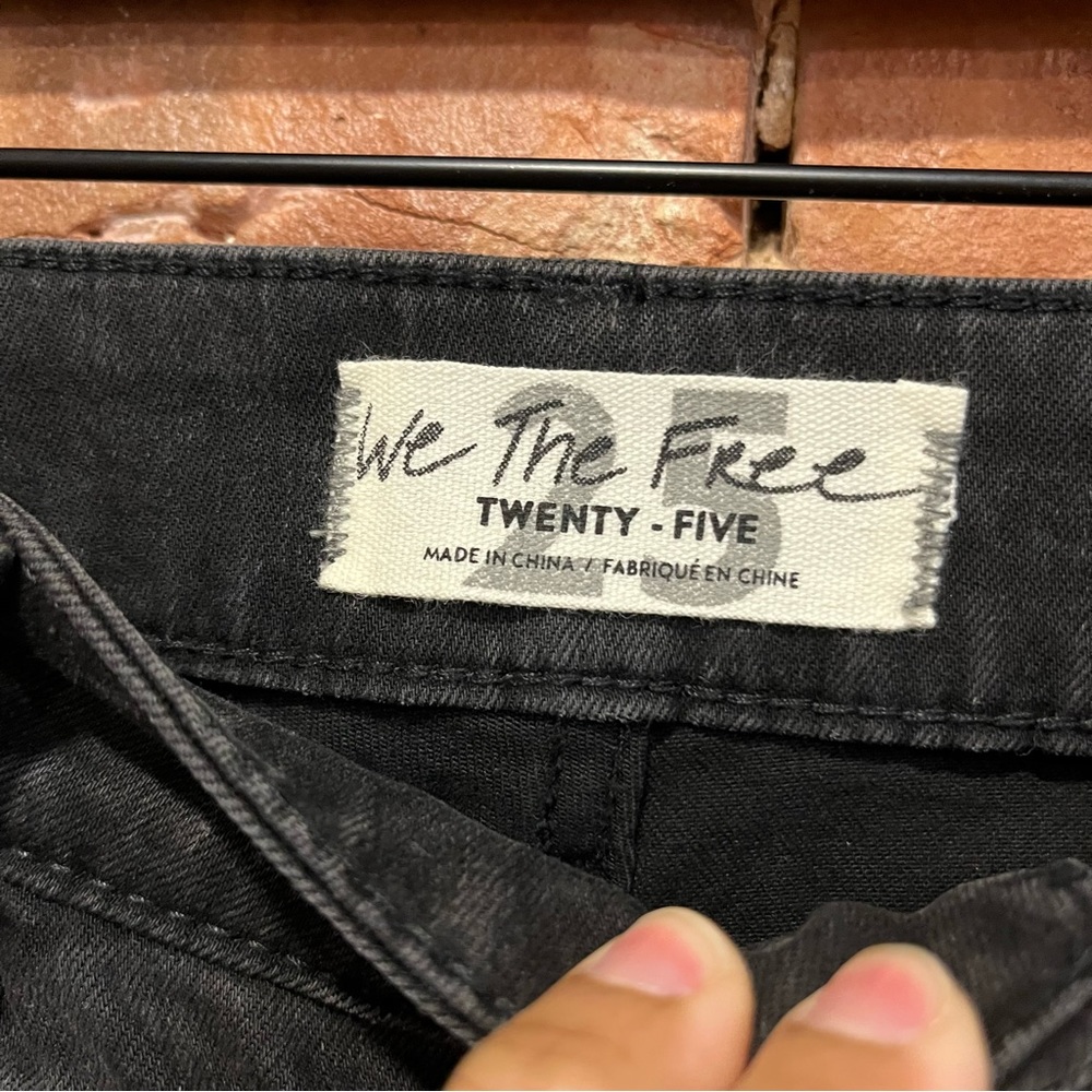 NEW We the Free Free People Flare Bell Bottom Jeans size 25 Floral Panel Stretch - Picture 3 of 8